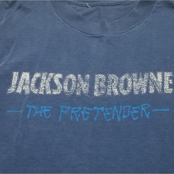 𝅺Vintage 70s Jackson Browne The Pretender Single Stitch Thrashed Tour Tee - Picture 5 of 9